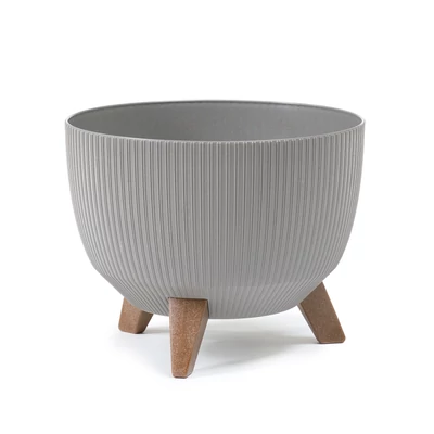 ROMA virágtartó ECO jumper wood d 240  mm,  szürke
